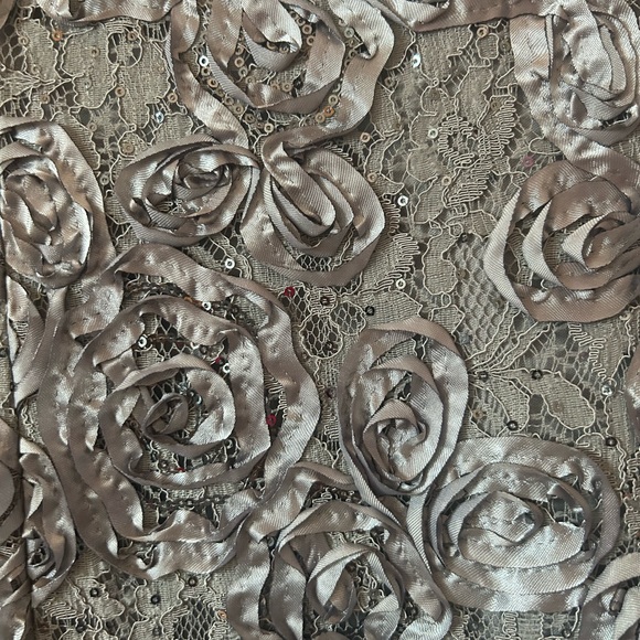 Alex Evenings Women's midi A-Line Rosette Dress - Picture 2 of 9